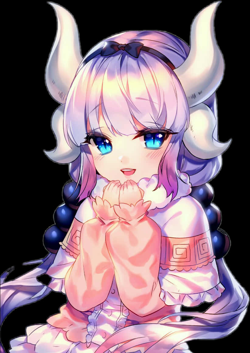 Animated Dragon Girl Smiling