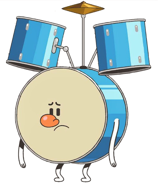 Animated Drum Character Illustration