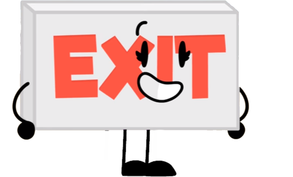 Animated Exit Sign Character