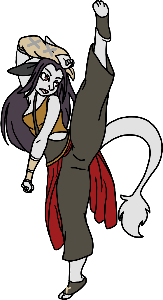 Animated Feline Martial Artist