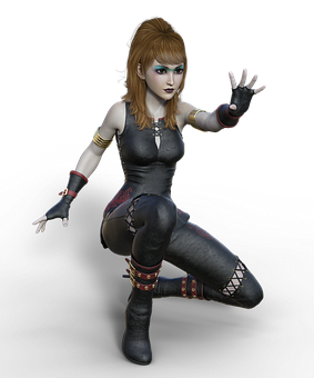 Animated Female Warrior Pose