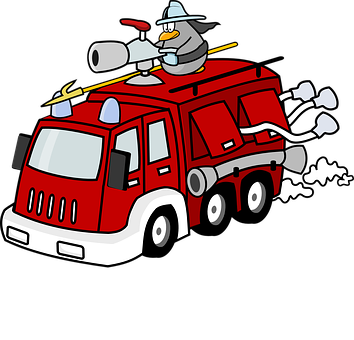 Animated Fire Engineand Elephant Firefighter