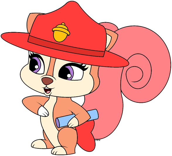 Animated Firefighter Squirrel Character