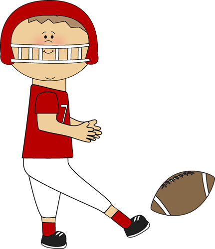 Animated Football Player Kicking Ball