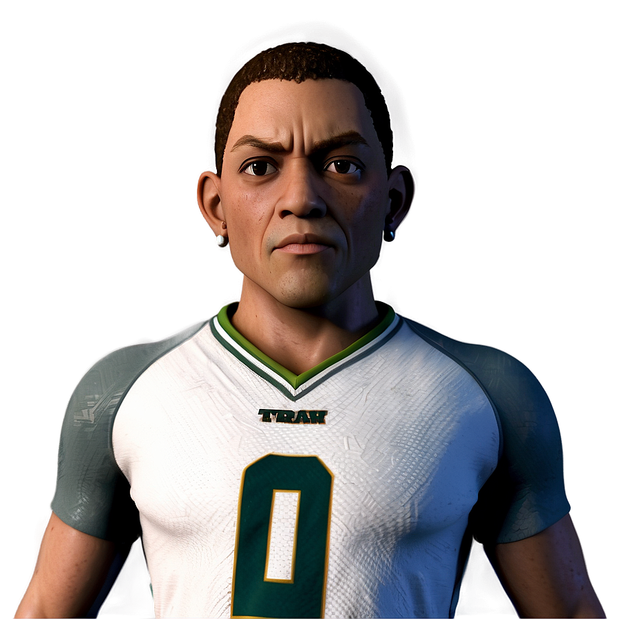 Animated Football Player Portrait