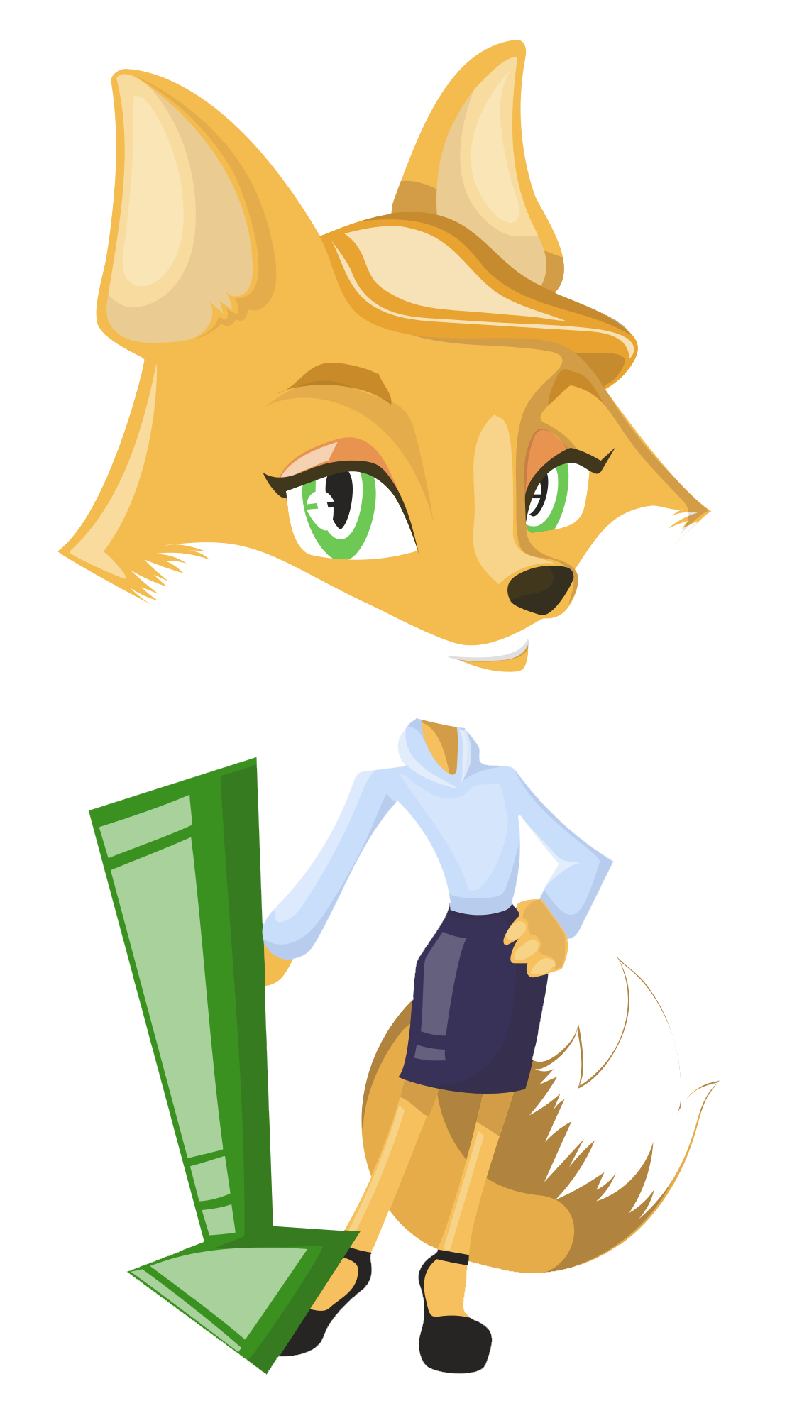 Animated Fox Character With Checkmark