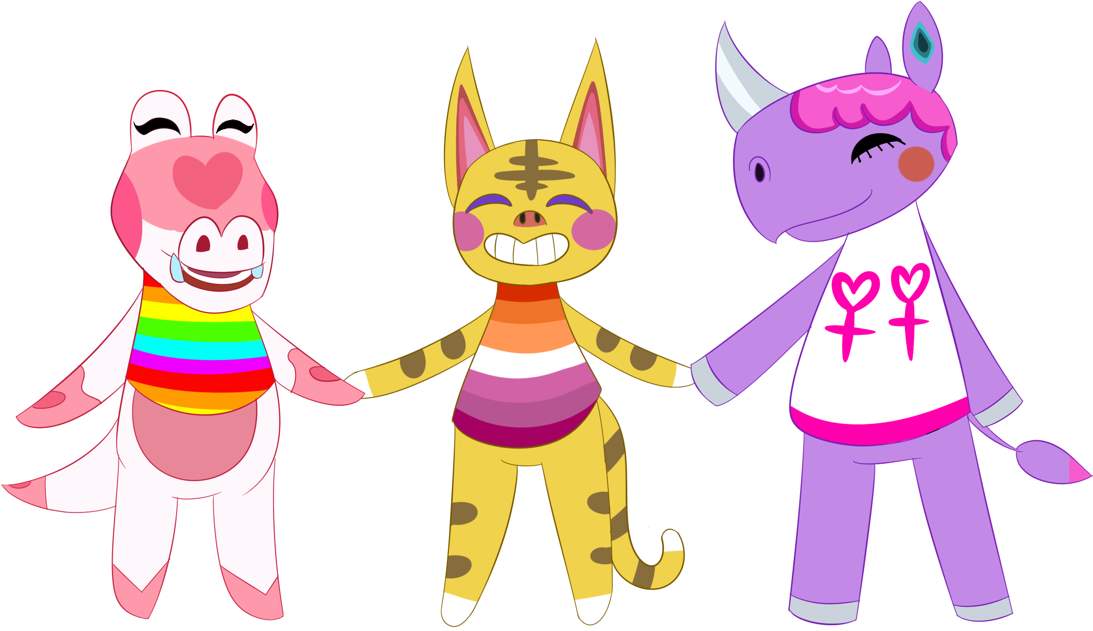 Animated Friends Celebrating Pride