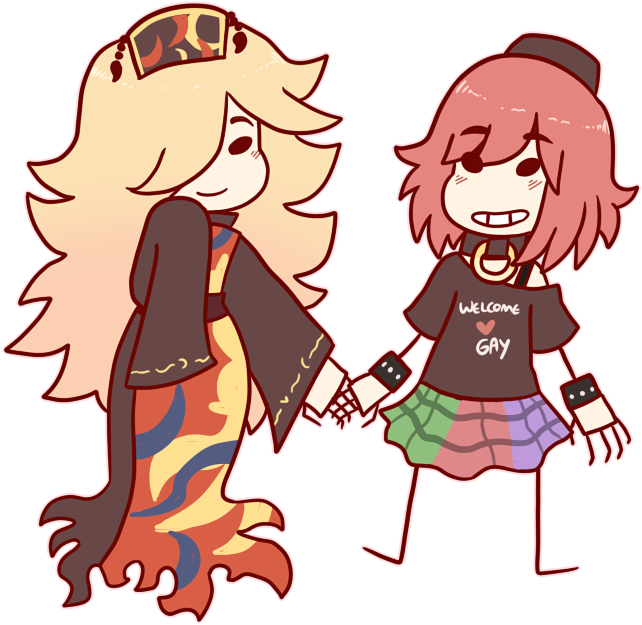 Animated Friends Holding Hands