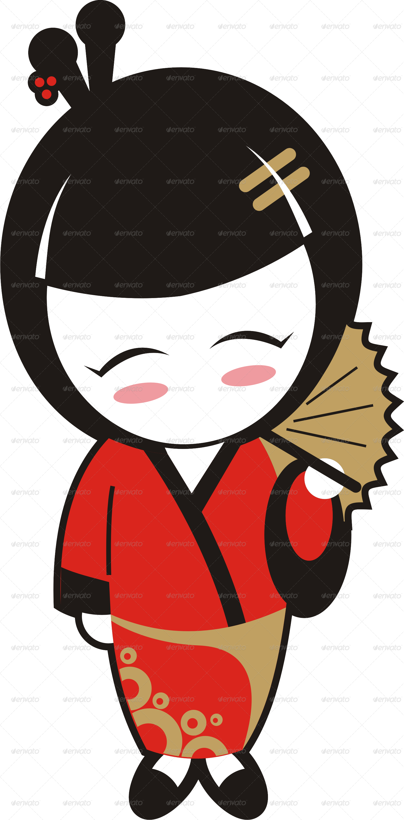 Animated Geishain Kimono