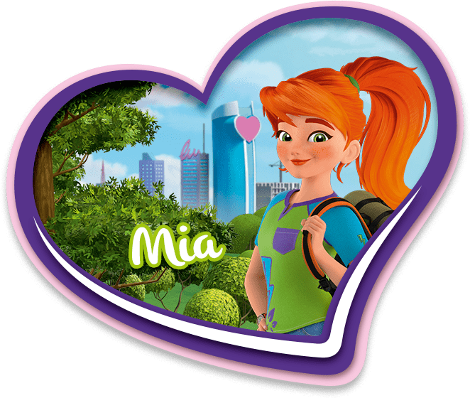 Animated Girl Heart Frame Mia