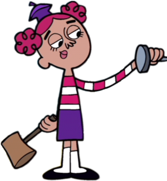 Animated Girl Holding Magnifying Glass