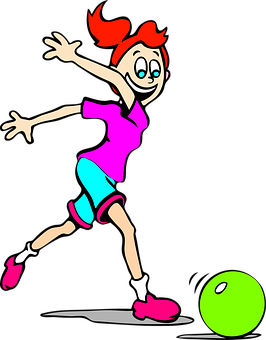 Animated Girl Playing With Ball