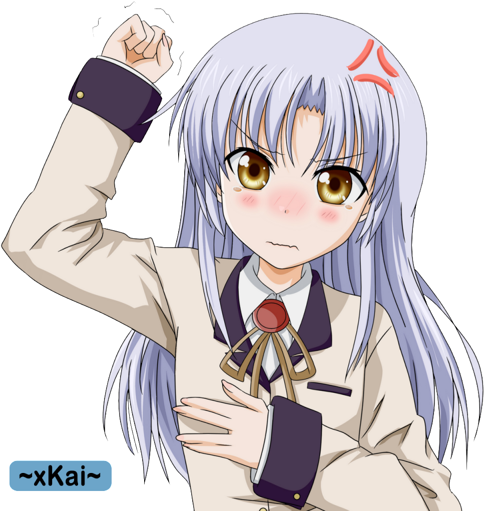 Animated Girl Raising Fist