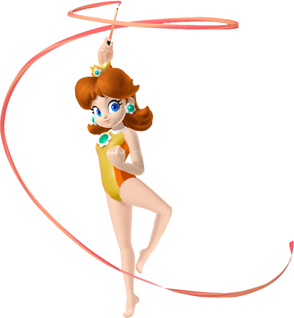 Animated Girl Rhythmic Gymnastics Ribbon Dance