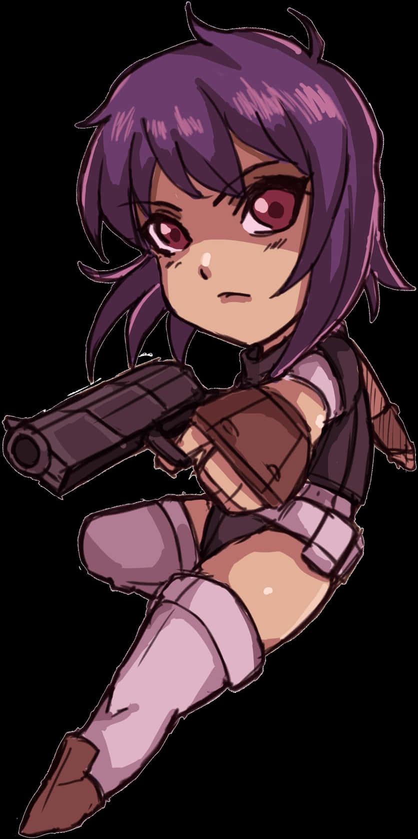 Animated Girl With Gun