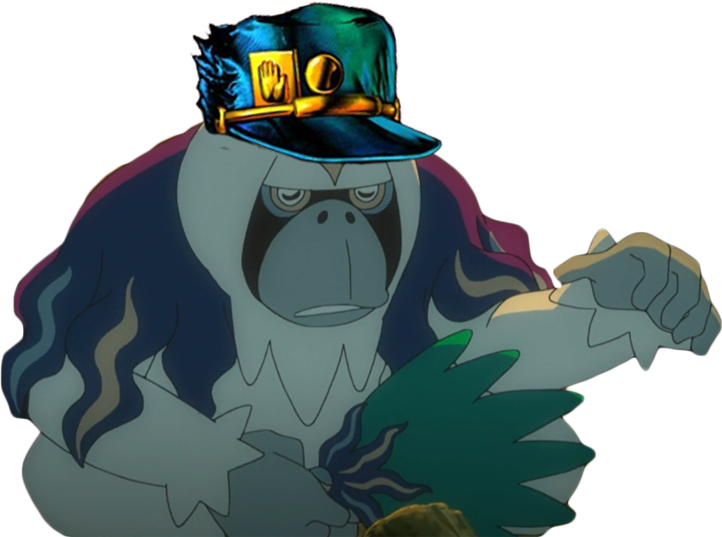 Animated Gorilla Wearing Jotaro Hat