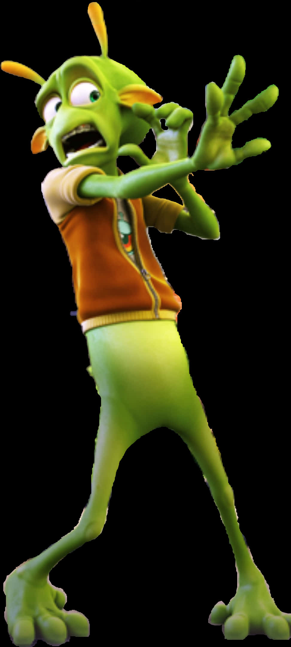 Animated Green Alien Character