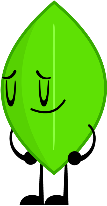 Animated Green Leaf Character