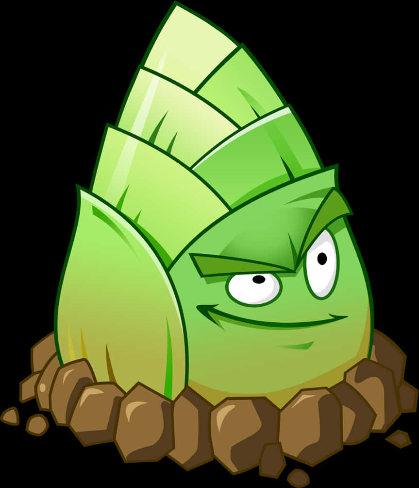 Animated Green Onion Character
