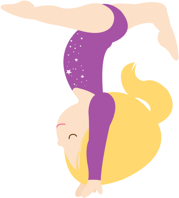 Animated Gymnast Handstand Practice