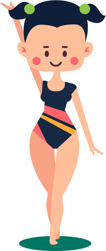Animated Gymnast Pose