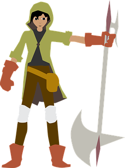 Animated Halberdier Warrior