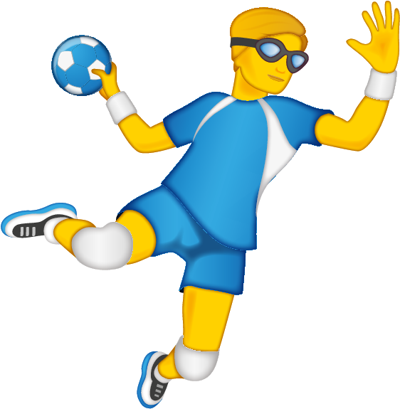 Animated Handball Player Jumping Shot