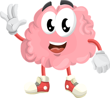 Animated Happy Brain Character