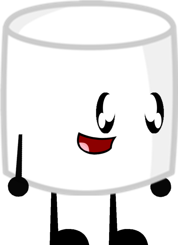 Animated Happy Marshmallow Character