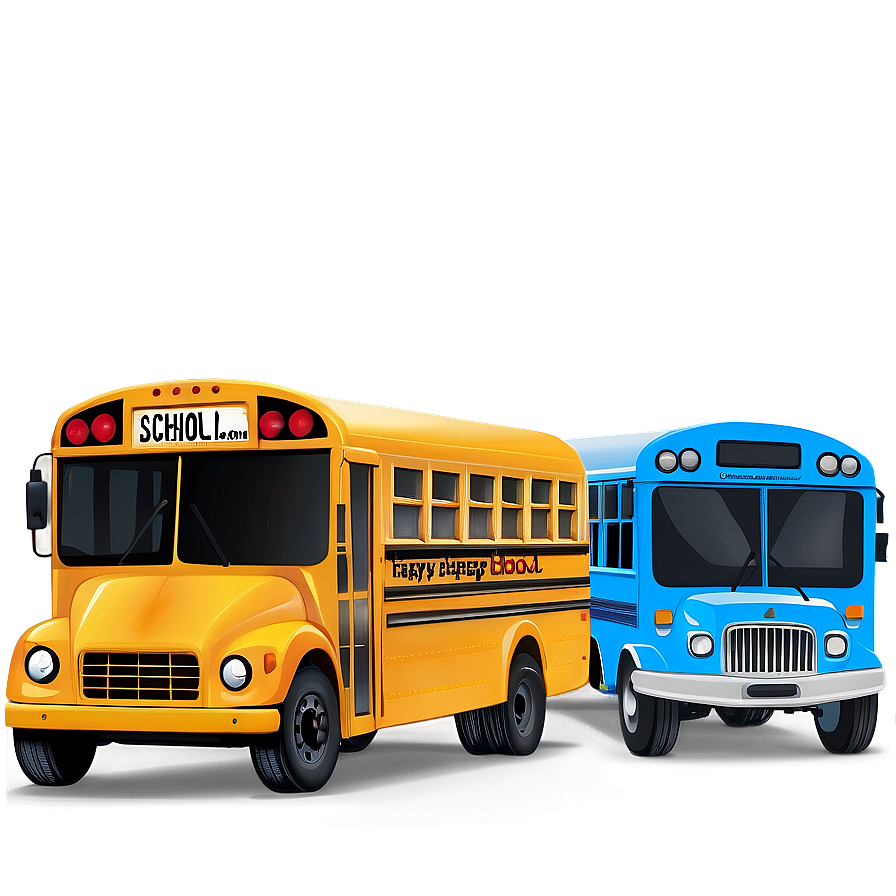 Animated Happy School Bus Png Fkd44