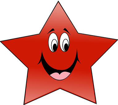Animated Happy Star Character