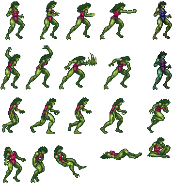 Animated Hulk Sprite Sheet