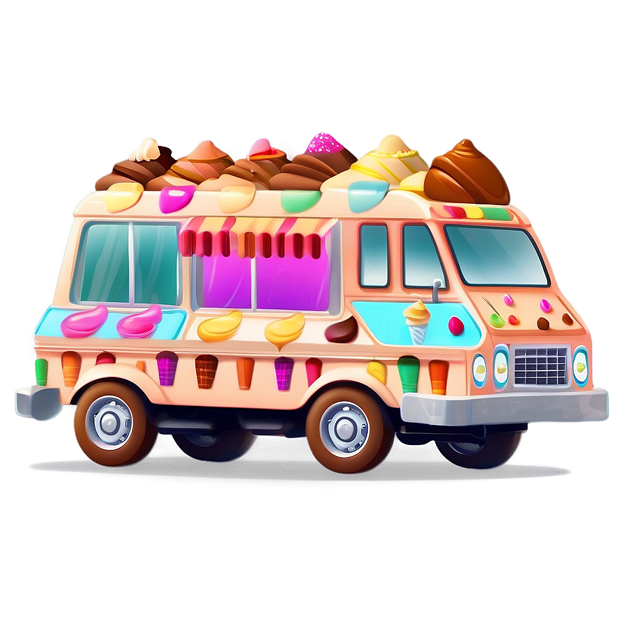 Animated Ice Cream Truck Scene Png 47