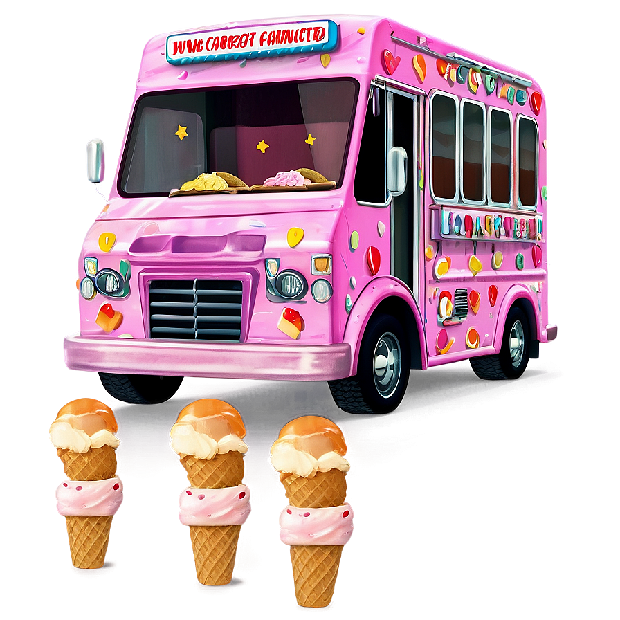 Animated Ice Cream Truck Scene Png 73