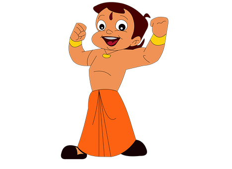 Animated Indian Boy Celebrating