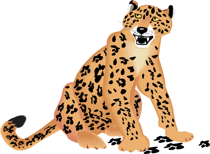 Animated Jaguar Sitting Pose