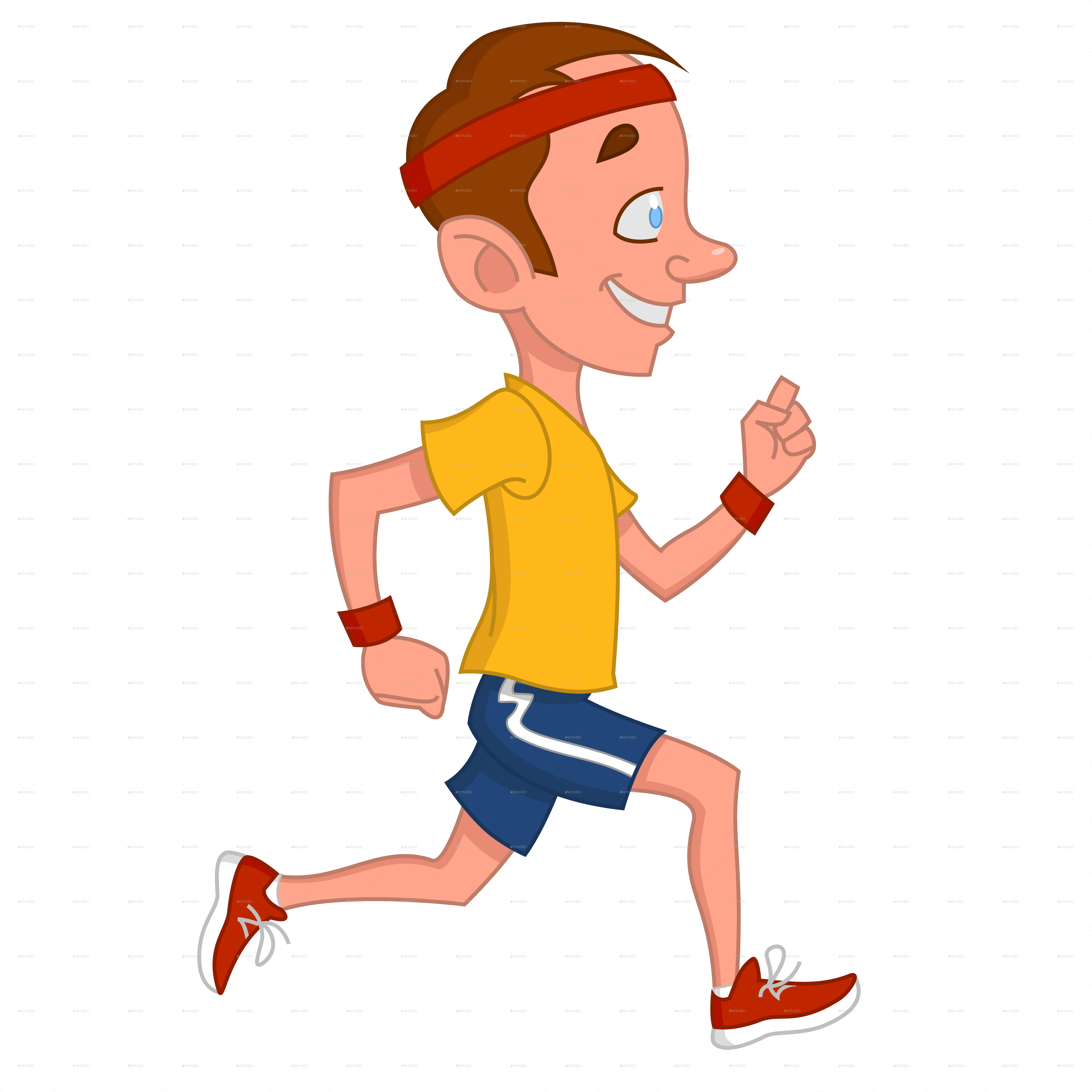 Animated Jogging Man Illustration