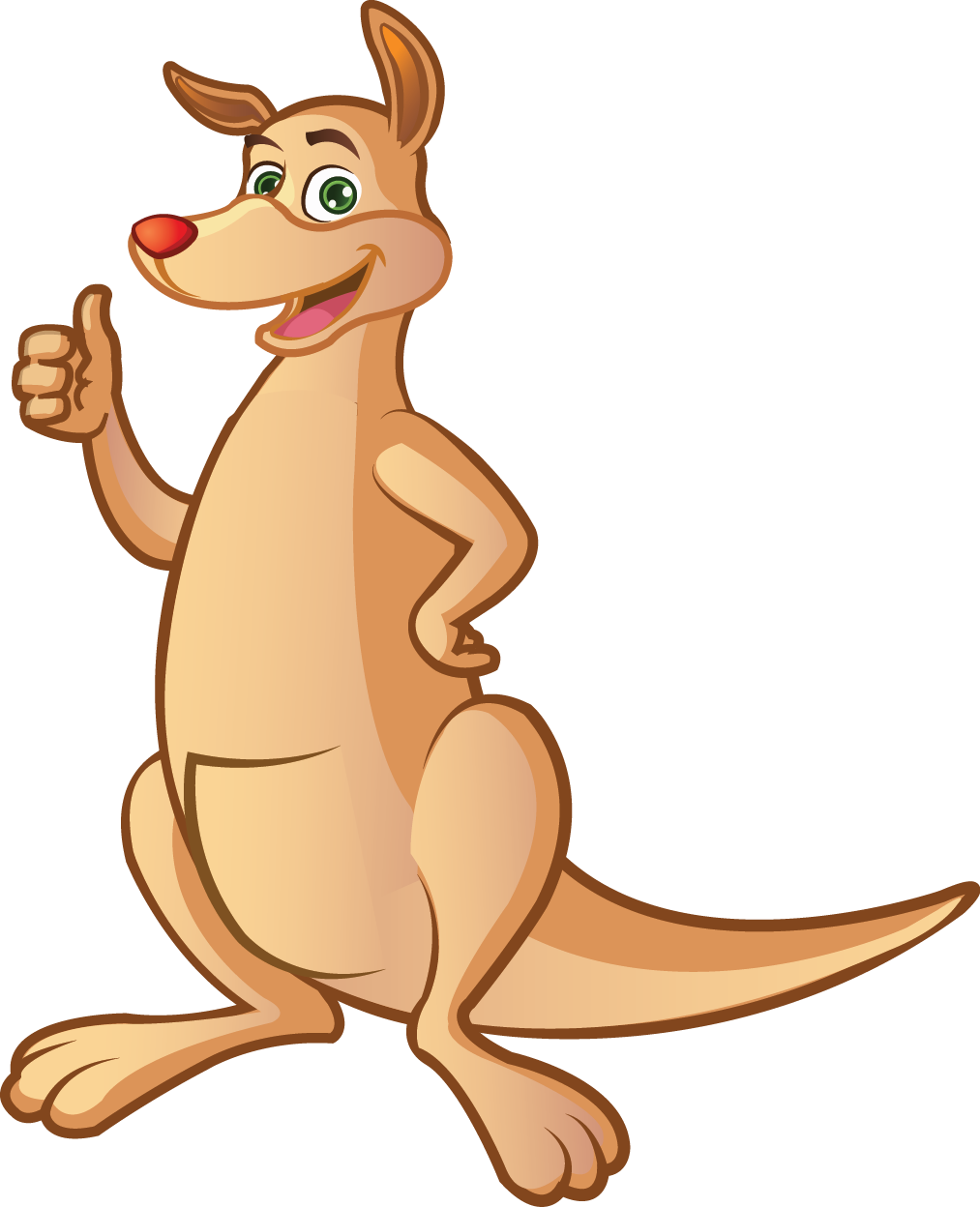 Animated Kangaroo Giving Thumbs Up