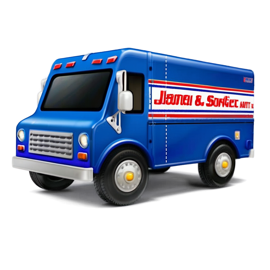 Animated Kids Mail Truck Png 06282024