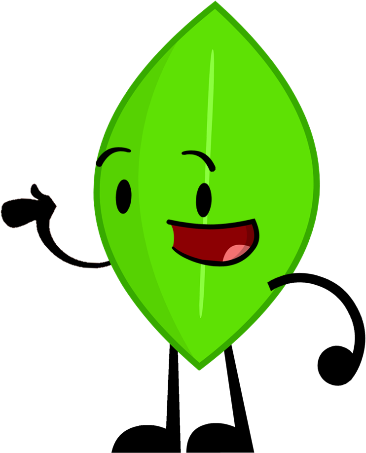 Animated Leaf Character Smiling.png