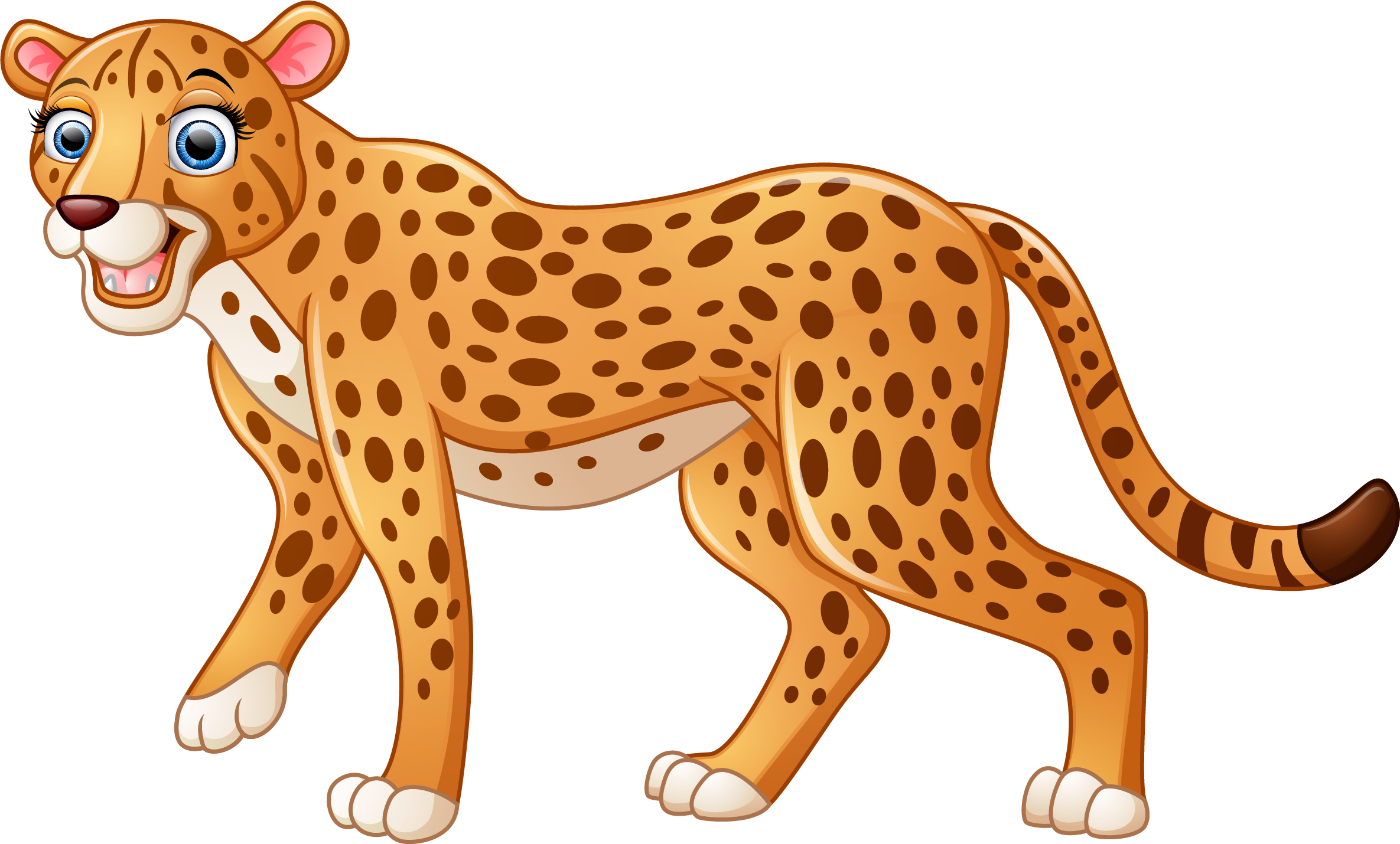 Animated Leopard Walking