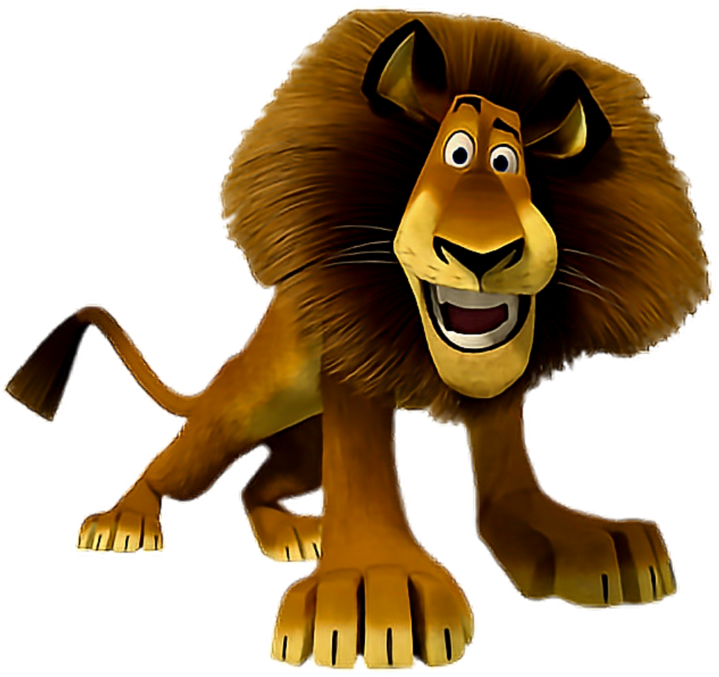 Animated Lion Character Smiling