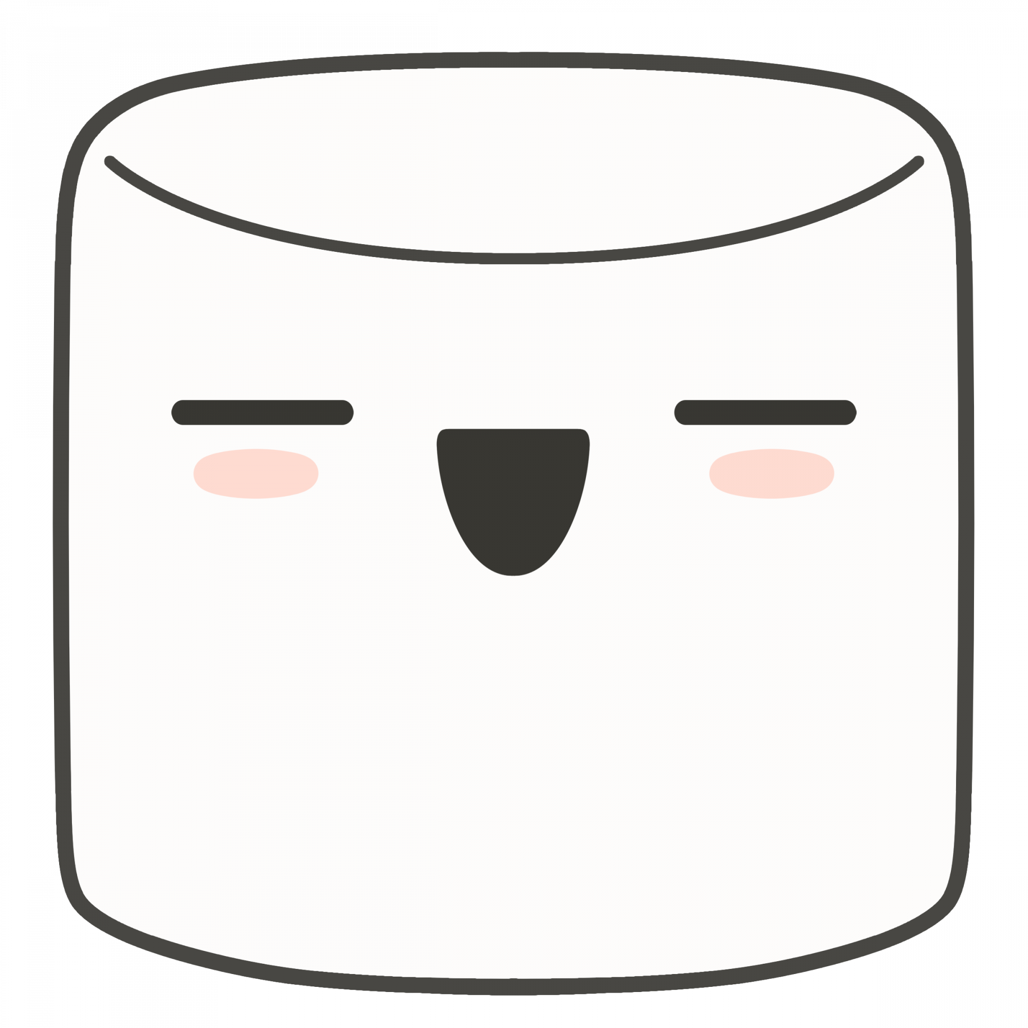 Animated Marshmallow Face Graphic