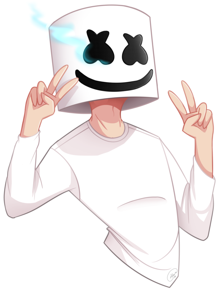 Animated Marshmello Peace Sign