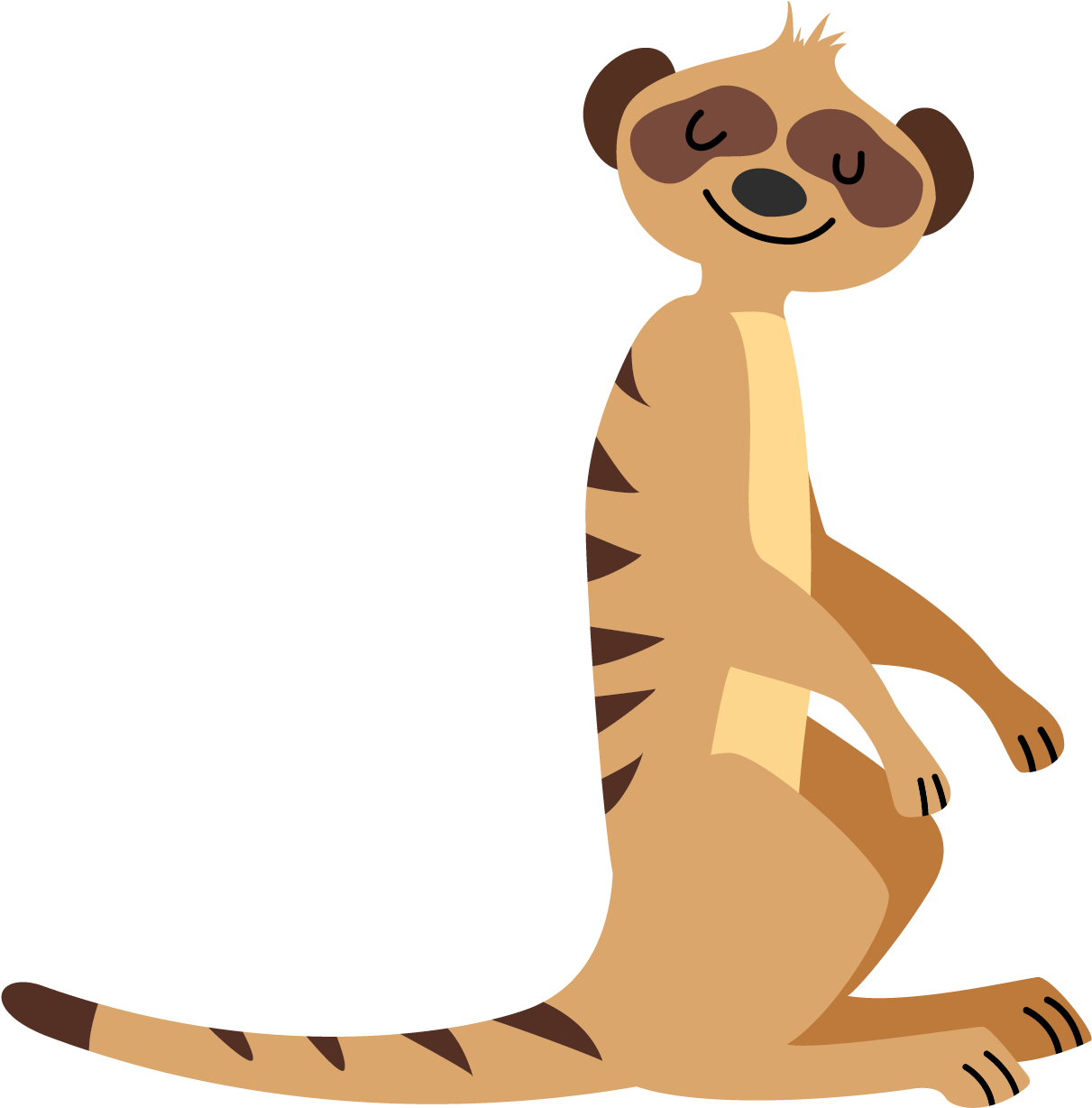 Animated Meerkat Sitting Graphic