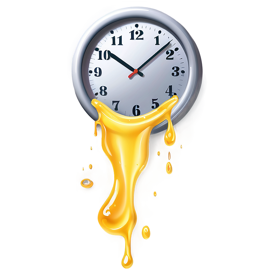 Animated Melting Clock Scene Png Gvj