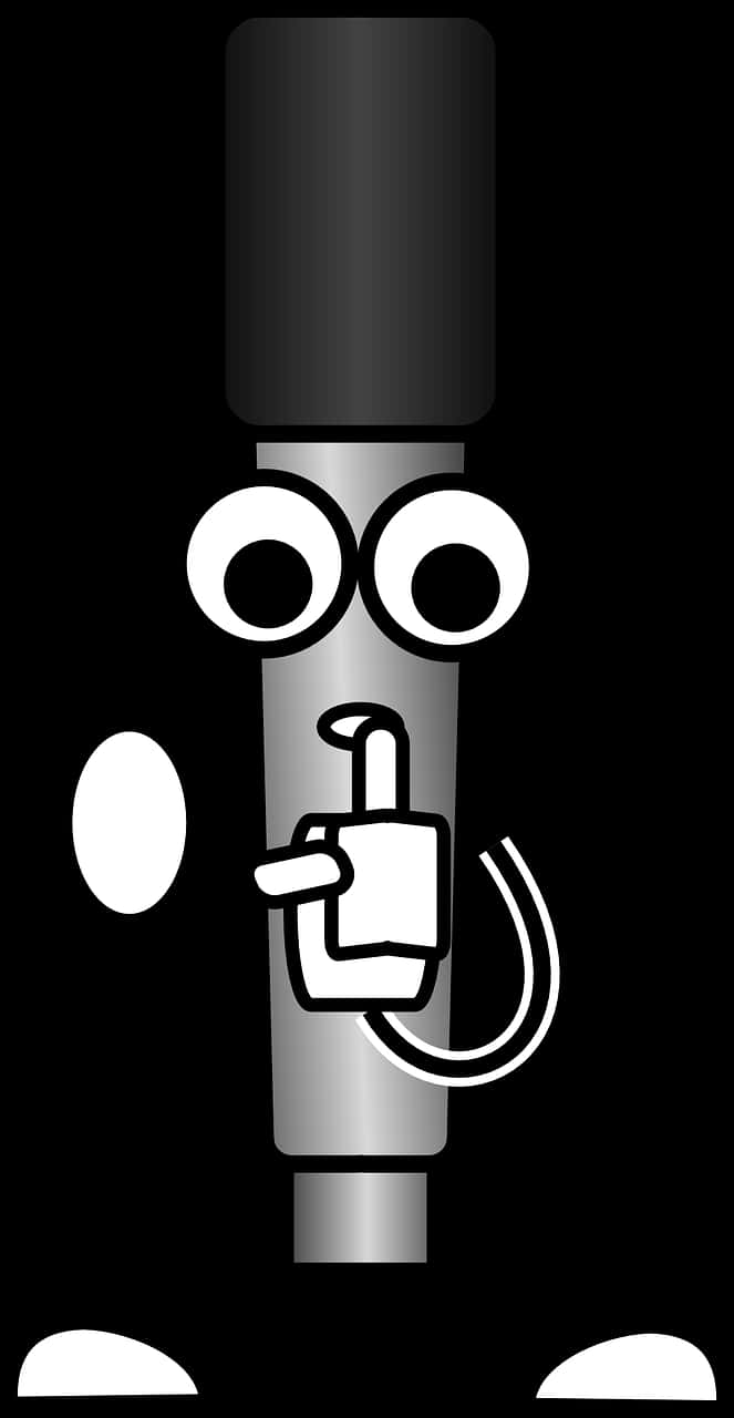 Animated Microphone Character