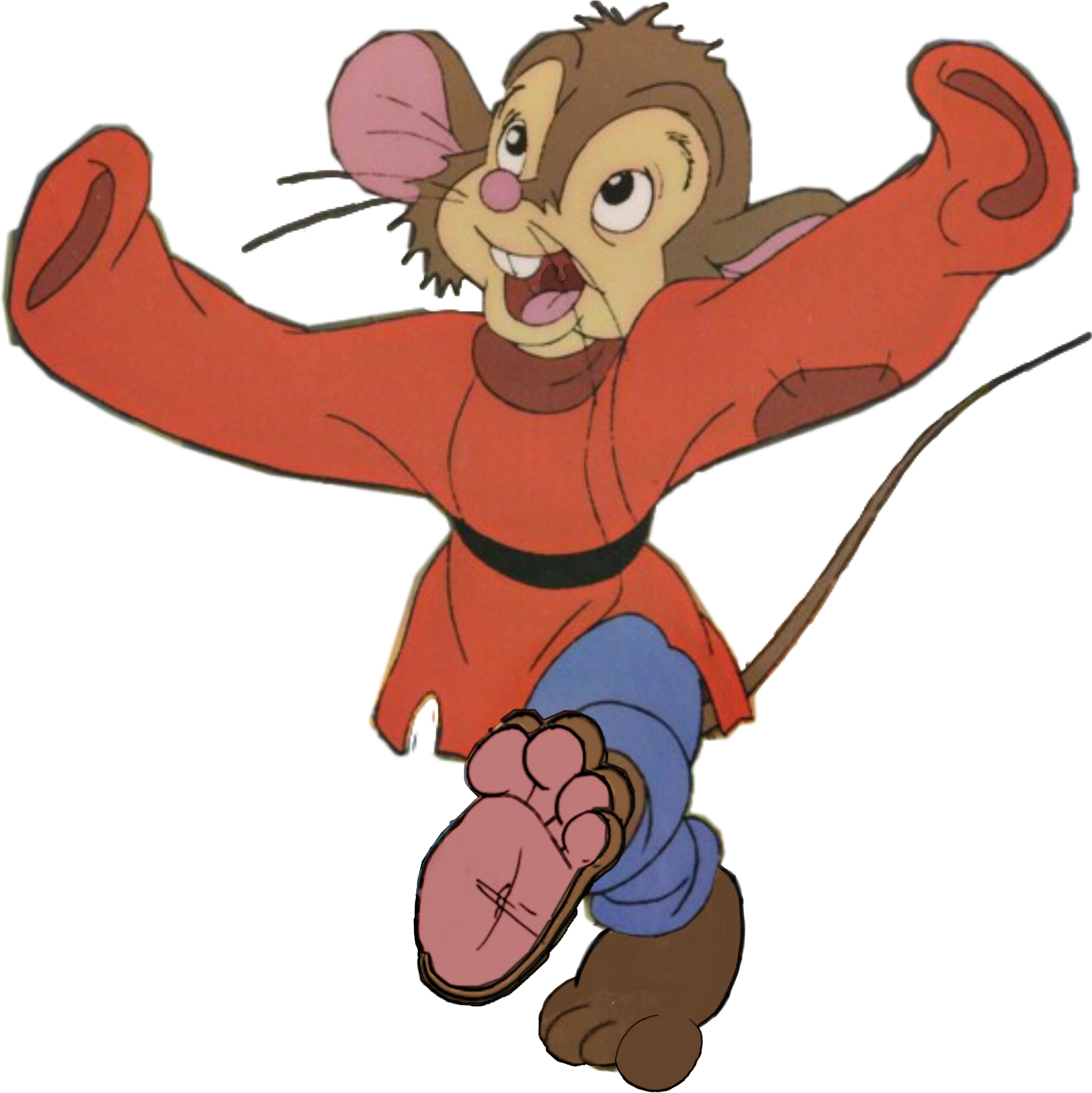 Animated Mouse Character Celebration Pose