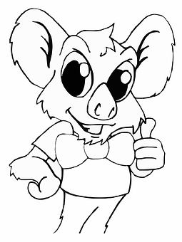 Animated Mouse Character Thumbs Up