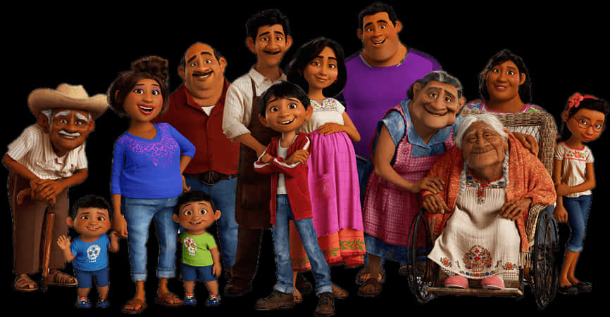 Animated Movie Family Gathering